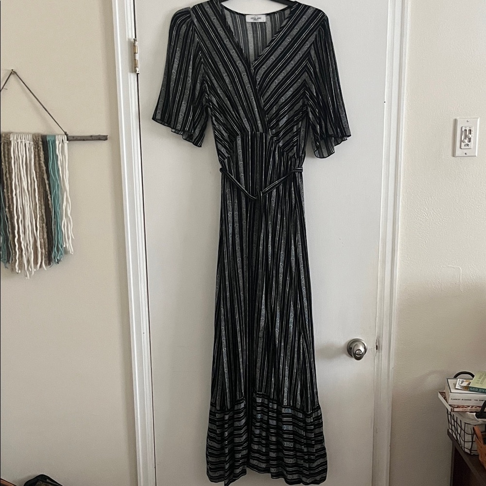 CJLA Black and White Maxi Dress